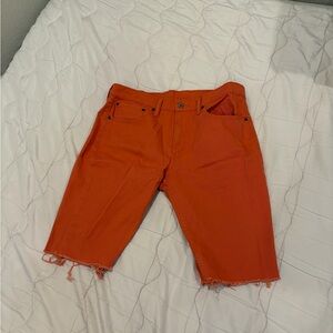 Levi's 511 Orange Jean Shorts
